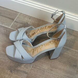 Sam Edelman Sky Blue Platform Heels
